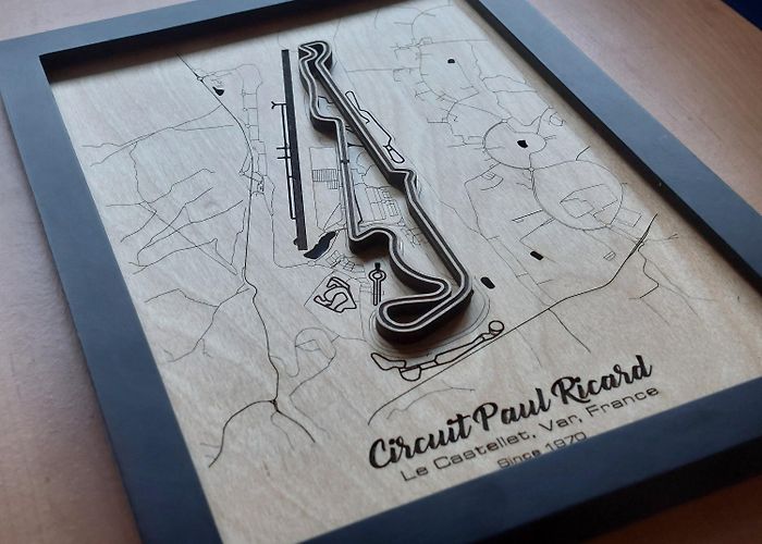 Circuit Paul Ricard F1 French GP Wall Art Circuit Paul Ricard 3D Multi Layered Laser ... photo