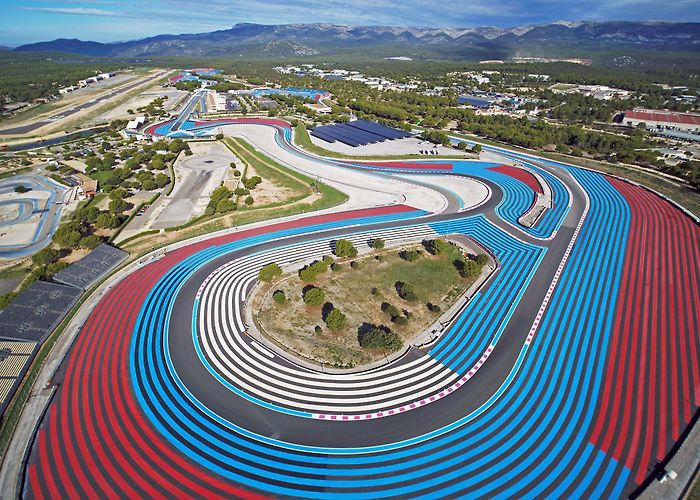 Circuit Paul Ricard Ferrari at the Circuit Paul Ricard in Castellet, filmed by Drone ... photo