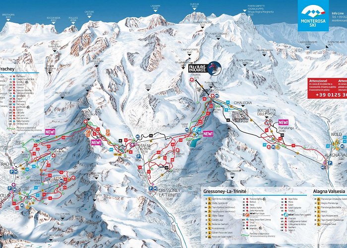 Frachey - Alpe Ciarcerio funicolar The Monterosa Ski is one of the largest ski domain on Italian Alps photo