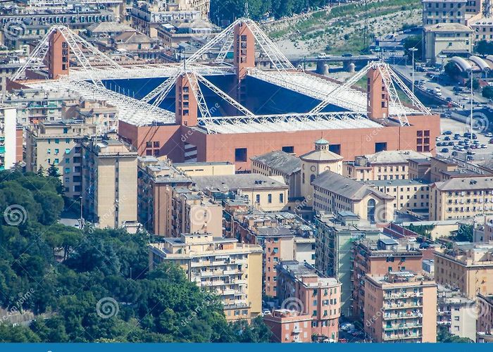 Luigi Ferraris Stadium Aerial View of the Football Stadium` Luigi Ferraris` of Genoa ... photo