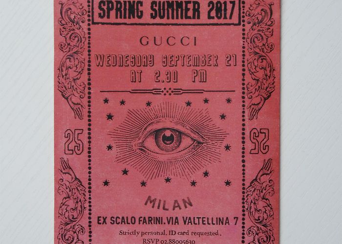 Ex Scalo Farini Women's SS 2017 Fashion Show invitation | Gucci :: Behance photo