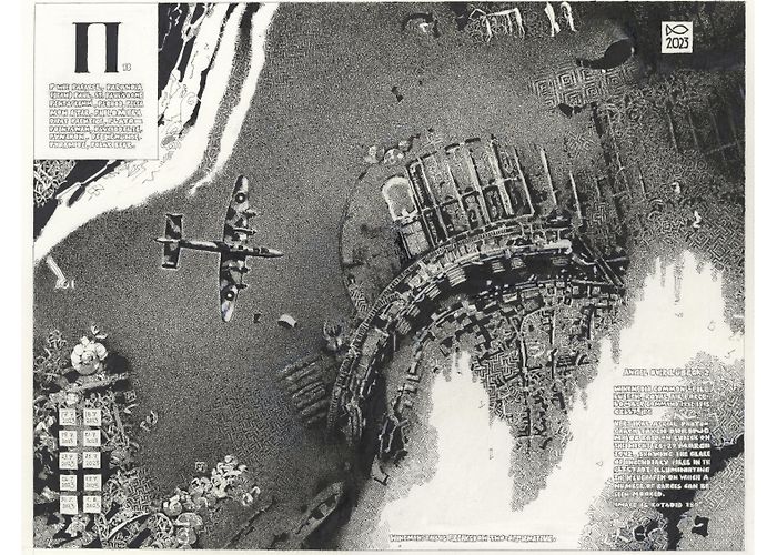 Klughafen Angel over Lübeck ( second version), GR-inspired drawing by me ... photo