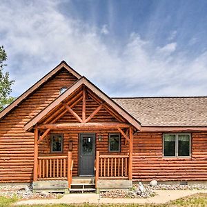 Rapid River Log Cabin With Loft On 160 Scenic Acres Gladstone Exterior photo