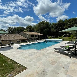 Вилла Vacances Au Calme A Litout, Piscine, Clim, 10 Personnes, Proche St Emilion Minzac Exterior photo