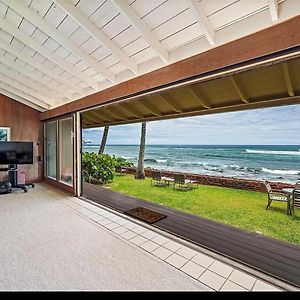 Fronting Oceanfrontview 3 Bedroom 3 Bathroom Residence On Oahus North Laniakea Beach Халейва Exterior photo