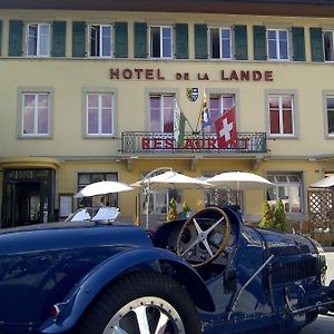 Hotel De La Lande Ле-Брасю Restaurant photo