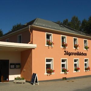 Отель Gaststaette & Pension Jaegerwaeldchen Бертсдорф Exterior photo